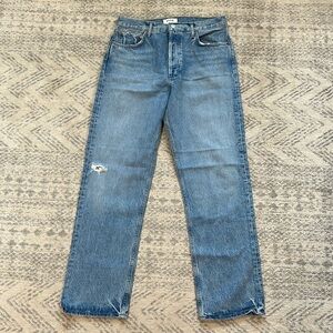 Agolde Button Fly Straight Leg Denim